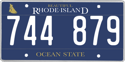 RI license plate 744879