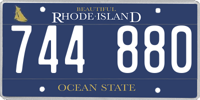 RI license plate 744880