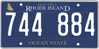 RI license plate 744884
