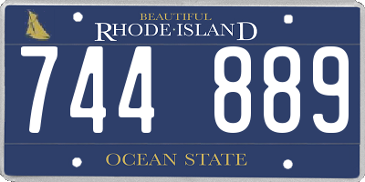 RI license plate 744889