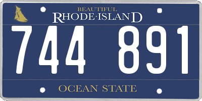 RI license plate 744891