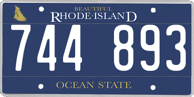 RI license plate 744893