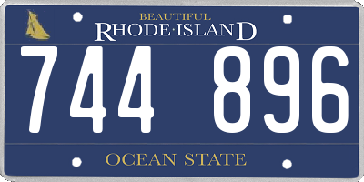 RI license plate 744896
