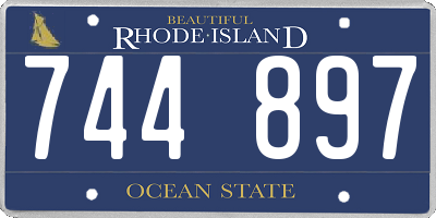 RI license plate 744897