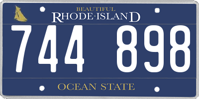 RI license plate 744898