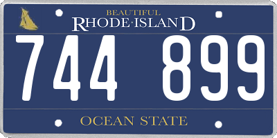 RI license plate 744899