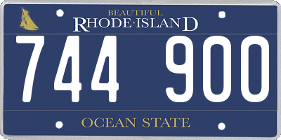 RI license plate 744900