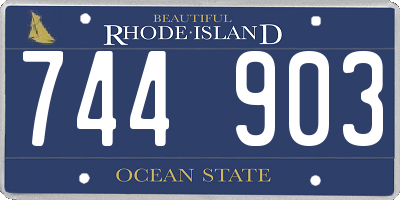 RI license plate 744903