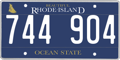 RI license plate 744904
