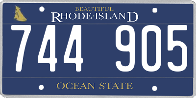 RI license plate 744905
