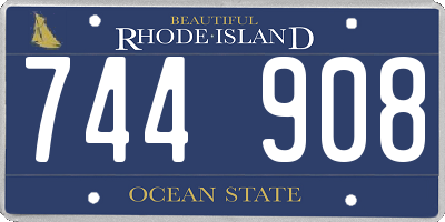 RI license plate 744908