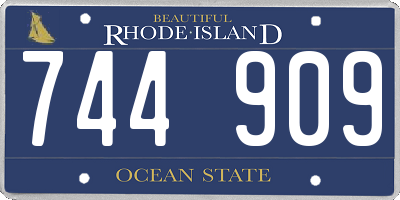 RI license plate 744909
