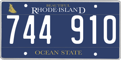 RI license plate 744910