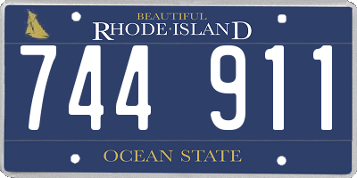 RI license plate 744911