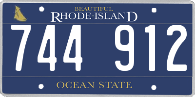 RI license plate 744912