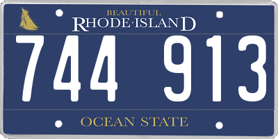 RI license plate 744913