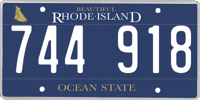 RI license plate 744918