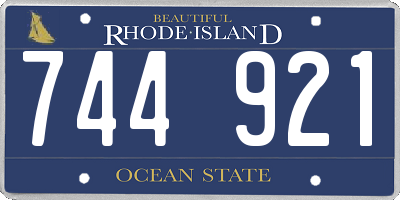 RI license plate 744921