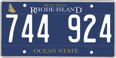 RI license plate 744924