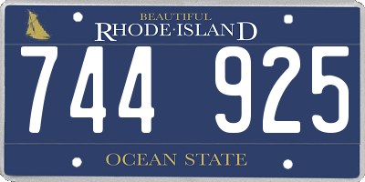 RI license plate 744925