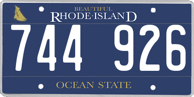 RI license plate 744926
