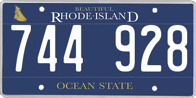 RI license plate 744928
