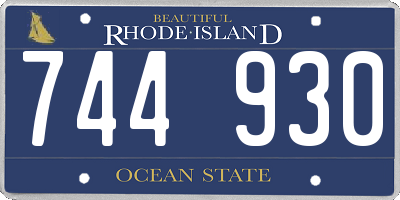 RI license plate 744930
