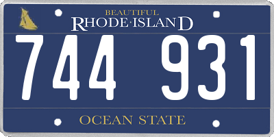 RI license plate 744931