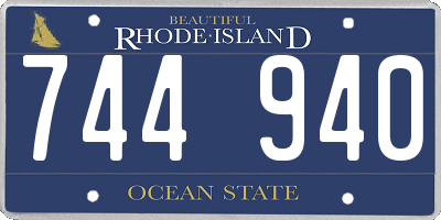 RI license plate 744940