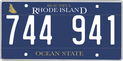 RI license plate 744941