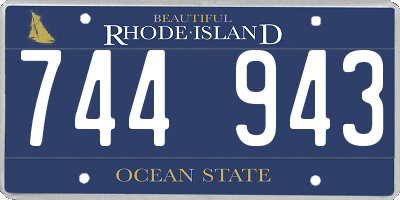 RI license plate 744943