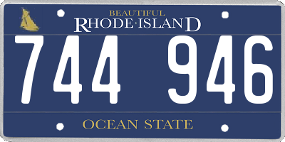 RI license plate 744946