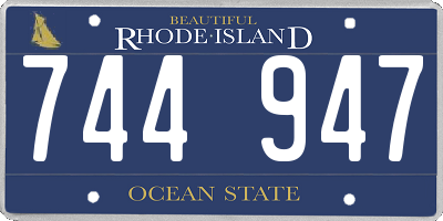 RI license plate 744947