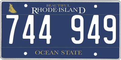 RI license plate 744949