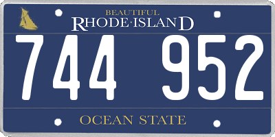 RI license plate 744952