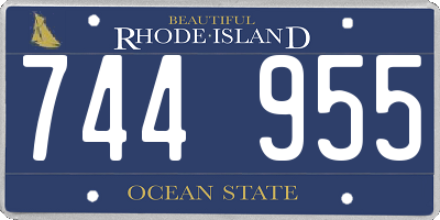 RI license plate 744955
