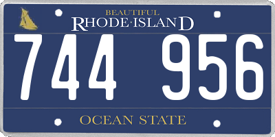 RI license plate 744956