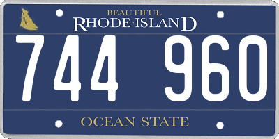 RI license plate 744960