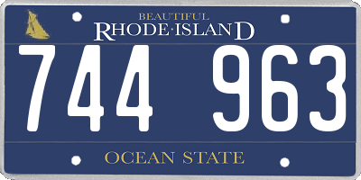 RI license plate 744963