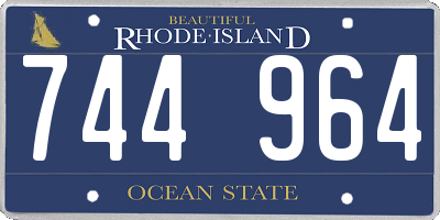 RI license plate 744964