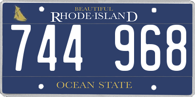 RI license plate 744968