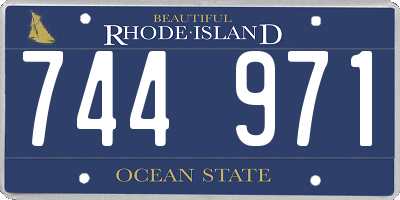 RI license plate 744971
