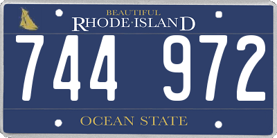 RI license plate 744972