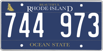 RI license plate 744973