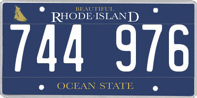 RI license plate 744976
