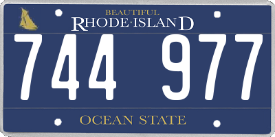 RI license plate 744977