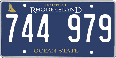 RI license plate 744979