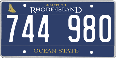 RI license plate 744980