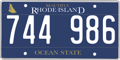 RI license plate 744986