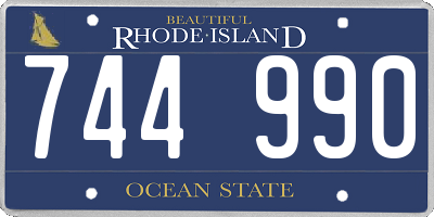 RI license plate 744990